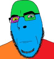 closed_mouth glasses neutral soyjak stubble trend:colorjak variant:cobson // 775x849 // 51.5KB