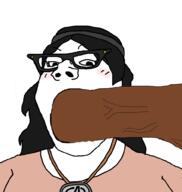 avengers bbc blowjob blush clothes glasses hair marvel merge necklace negro soyjak subvariant:gapejak_female variant:gapejak variant:soytan // 940x992 // 35.2KB