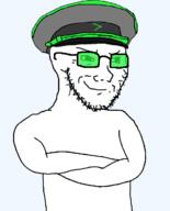 arm arrow clothes crossed_arms glasses hat series:arrow_police smug stubble tinted_glasses transparent_background variant:soyak // 564x699 // 53.9KB