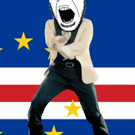 angry animated cape_verde country dance flag full_body gangnam_style glasses irl open_mouth soyjak star stubble variant:cobson // 300x460 // 501.0KB