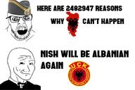Kosovo_liberation_Army albania albanian_text bowtie chetniks eagle flag flag:albania glasses sajkaca serbia stubble text tuxedo variant:feraljak variant:wojak wojak // 900x600 // 111.0KB