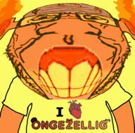 angry clothes deformed glasses heart ongezellig soyjak stubble subvariant:science_lover tshirt variant:markiplier_soyjak yellow_background // 800x789 // 655.3KB