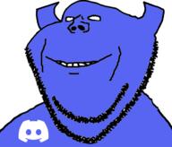 closed_mouth discord purple_skin smile soyjak stubble variant:impish_soyak_ears // 556x475 // 118.3KB