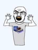clothes frown glasses hand hands_up rantsona stubble subvariant:FeralRants variant:feraljak yellow_teeth // 575x762 // 27.4KB
