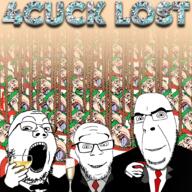 4chan 4cuck anime clothes gem glasses hair noose rope smile stubble suicide suit text the_great_cuckset tongue variant:bernd variant:cobson variant:feraljak variant:gapejak wine yotsoyba // 2048x2048 // 4.5MB