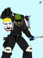 blood frog gore holding_object nate pepe pins purity_seal space_marines variant:feraljak warhammer // 744x1010 // 236.2KB