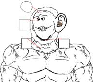 beard cockroach ear muscular_male subvariant:gapealien subvariant:gapejakap subvariant:muscular_chud template variant:chudjak variant:gapejak vein // 1059x929 // 77.5KB