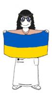 beanie blank blue_eyes brown_shirt flag flag:ukraine glasses hair soy soyjak soylent ukraine variant:soytan white_skin // 966x1722 // 171.3KB