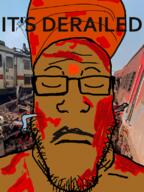 bindi blood brown_skin closed_eyes closed_mouth clothes frown glasses hat india indian irl_background mustache soyjak stubble train turban variant:markiplier_soyjak // 600x800 // 349.3KB