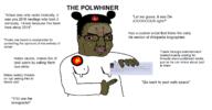 acne arm brown_skin closed_mouth clothes communism glasses hammer_and_sickle hand hat holding_object mickey_mouse soyjak text variant:chudjak // 1636x853 // 206.6KB