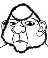 angry ear frown glasses hair soyjak stubble unibrow variant:ishish_soyak_ears // 598x724 // 15.7KB