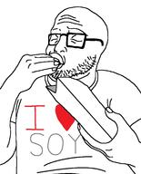 eating fries glasses i_love lips mcdonalds soying soyjak stubble variant:khanzumerjak // 1242x1542 // 267.5KB