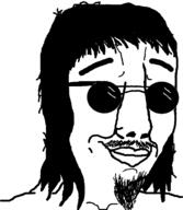 beard glasses hair mustache round_glasses smile soyjak sunglasses variant:chudjak // 640x734 // 33.6KB