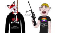 agraelus crying czech_text czechia david_kozak daxter_the_fox furry gay gay_flag gun hanging kurwa noose prague sniper sniper_rifle streamer t-shirt teeth tongue twitch variant:bernd vladimir_putin yellow_hair // 1919x1079 // 241.6KB