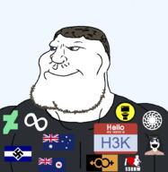 2soyjaks H3K_(namefag) antipodean_resistance australia autism bbw blue_eyes brown_hair deviantart hello_my_name_is_(sticker) moustache name_tag namefags self_insert skibidi_toilet sonnenrad stubble subvariant:mexiaryan superstraight tasmania variant:meximutt variant:soytan white_skin // 886x910 // 54.5KB