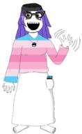 beanie blush clothes coal dust female flag:estonia foot glasses open_mouth pooner purple_hair series:name-tan soytran terry_crews(namefag) variant:soytan wave // 1352x2196 // 43.4KB