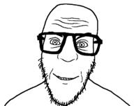 closed_mouth glasses smile soyjak stubble variant:nerdjak // 713x567 // 23.6KB