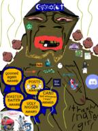 nate anti_soytan award bait booger brown_eyes brown_skin coexist crying crystal_cafe discord gartic_phone glasses goomba knowyourmeme lips marijuana meta:op_took_a_selfie_of_xerself meta:tagme missing_teeth nigger nigger_weed onlyfans peace_sign pornhub queen_of_spades replika rule34 stinky subvariant:gapejak_female subvariant:neutralplier subvariant:spadeson tear teeth trend:slopjak tumblr twitter ugly variant:bernd variant:cobson variant:gapejak variant:markiplier_soyjak variant:soytan wattpad weed x yellow_teeth // 768x1024 // 471.5KB