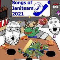 2soyjaks amphibian arm blood drawn_background frog glasses hand meta:low_resolution nas:pepe open_mouth pepe pepe_the_frog pointing redraw songs_of_janiteam soyjak spurdo_sparde stubble subnas:apu television text variant:two_pointing_soyjaks // 250x250 // 146.6KB