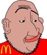 amerimutt brown_skin closed_mouth ear lips raised_eyebrow small_eyes soyjak stubble variant:smugjak // 650x772 // 21.5KB