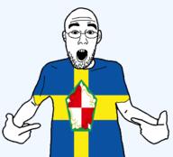 arm british clothes ear flag flag:pembrokeshire flower glasses hair hand open_mouth pembrokeshire plant pointing soyjak stubble teeth tshirt united_kingdom variant:shirtjak wales // 1236x1118 // 92.6KB