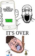 2soyjaks acne arm black_lives_matter bloodshot_eyes brown_hair crying fr france glasses hand hanging holding_object holding_phone iphone its_over newfag open_mouth phone raised_fist_(symbol) sjw snopes soyjak stubble subvariant:phoneplier subvariant:phoneplier_vertical suicide template text trans_ally twitter variant:bernd variant:markiplier_soyjak white_skin zoomer zoomer_hair // 500x810 // 152.2KB
