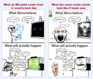 5soyjaks anti_soyjak blood bloodshot_eyes brazil clenched_teeth comic computer country cracked_teeth cup ear expectations_and_reality flag flag:brazil glasses hanging holding_object meme nosebleed open_mouth red_eyes reddit schizo soyjak speech_bubble stubble subvariant:feralrage subvariant:schizojak suicide text thougher tranny v_(4chan) variant:feraljak variant:gapejak variant:impish_soyak_ears variant:markiplier_soyjak vein xbox yellow_teeth // 1200x1025 // 234.0KB