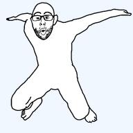 UFCjak big_ears falling glasses jump jumping stubble subvariant:nojak_fall template transparent_background variant:nojak // 2048x2048 // 138.0KB
