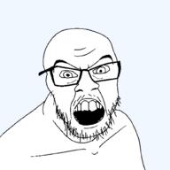 angry glasses hair he_will_always_be_a_gem jacksepticeye looking_at_you mustache open_mouth soyjak stubble teeth template transparent_background variant:feraljak youtube // 1500x1500 // 34.7KB