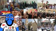 arab arabic arm assyria assyrian balding beard blue_skin calm catholic catholicism christian_cross christian_identity christianity church closed_mouth clothes copt coptic coptic_christianity coptic_cross cross crucifix flag flag:assyria flag:ghassanid_kingdom flag:syria fllag:palestine free_syrian_army ghassanid ghassanid_kingdom glasses hair headcovering heart hijab i_love irl_background orthodox orthodox_church orthodox_priest orthodoxy palestine palestinian pray praying protestant protestantism smile soyjak subvariant:science_lover syria syriac syriac_christianity text tshirt variant:markiplier_soyjak // 1920x1080 // 3.8MB