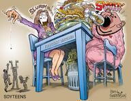 2soyjaks amerimutt ben_garrison ear food glasses open_mouth pig queen_of_spades soyjak soyteen stubble subvariant:impish_amerimutt trash_can variant:cobson variant:impish_soyak_ears // 1800x1390 // 878.7KB