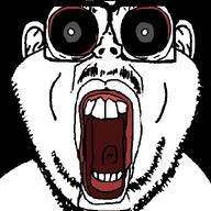 black_skin ear glasses large_eyes open_mouth stubble subvariant:impish_front teeth variant:impish_soyak_ears variant:mentaljak // 598x598 // 98.5KB