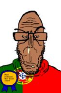 angry beard brazil brown_skin crying european flag flag:portugal glasses hair mutt portugal red_eyes soyjak stubble subvariant:euromutt sweater variant:markiplier_soyjak // 591x900 // 50.6KB