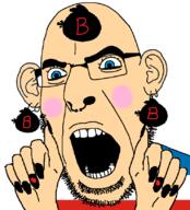 angry angry_birds big_bird_cock blue_eyes blush crimea fingernail glasses hair looking_to_the_left nose_piercing open_mouth soyjak stubble subvariant:slutson teeth thick_eyebrows variant:cobson white_skin // 739x816 // 58.2KB