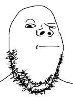 closed_mouth curious raised_eyebrow soyjak stubble suspicious variant:gapejak // 600x800 // 16.8KB