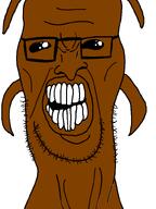 black_eyes brown_skin bug cockroach glasses mandible stubble teeth teeth_showing turkroach variant:danny // 600x800 // 16.9KB