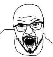 angry bald glasses open_mouth stubble template variant:legojak // 414x452 // 13.3KB