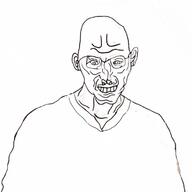 bald ear glasses looking_down teeth variant:sidjak white_background // 732x732 // 56.3KB