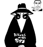 angry closed_mouth clothes ear glasses hair hat mad_magazine meme millions_must_die pun soy_parody spy_vs_spy subvariant:chudjak_front variant:chudjak // 351x383 // 10.3KB