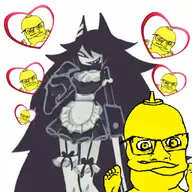 black_hair cat_ear fundamental_paper_education hearts in_love lingerie miss_circle mustard romantic stockings subvariant:condiment teeth valentine variant:feraljak yellow_skin // 640x640 // 227.2KB