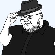 black_shirt clothes ear fat fedora obese smile template variant:tipjak white_skin // 720x720 // 18.6KB
