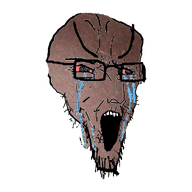 bloodshot_eyes crying dwarf_planet glasses large_eyebrows makemake open_mouth planet solar_system soyjak space stretched_mouth stubble variant:soyak // 582x782 // 169.4KB