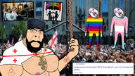 3soyjaks ack article beard black_lives_matter blm_logo blood bloodshot_eyes christian_cross christian_identity christianity church clothes cobson_face communism crying eastern_orthodox feminism feminist flag flag:georgia_(country) flag:lgbt_pride_flag flag:transgender_pride_flag freemason full_body gay glasses hair hammer_and_sickle hand hang hanged hanging icon iconography leg mge mustache neovagina news open_mouth orthodox orthodox_church orthodox_cross orthodox_icon orthodox_priest orthodoxy purple_hair rainbow rope soyjak star_and_crescent stubble suicide template tongue tranny variant:bernd variant:cobson yellow_teeth // 1920x1080 // 559.6KB