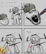 2soyjaks army blood comic drone flag merge open_mouth russia russo_ukrainian_war suicide telegram text ukraine variant:markiplier_soyjak variant:smugjak weapon why_did_you_hack_my_google_drive? z_(russian_symbol) // 831x984 // 111.2KB
