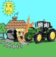 chimney crying ear eyebrows eyes fence fire glasses green_skin grey_skin house mr_incredible sad stubble sun tires tractor tree uncanny variant:chudjak variant:impish_soyak_ears variant:soyak variant:unknown vehicle yellow_skin // 750x764 // 162.0KB