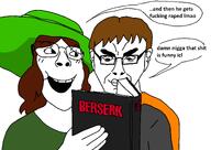 amalthea_(user) award badge berzerk brown_eyes brown_hair closed_mouth clothes dan dunchenman_(user) ear eyelashes female femjak fist foidjak foidslop gapeson glasses green_clothes green_hat hair irl meta:namefags nose open_mouth rape smile soybooru soyteen steve_jobs subvariant:bridget subvariant:steve_chuds text thick_eyebrows thinking uniform variant:bernd variant:chudjak variant:gapejak // 3508x2480 // 220.6KB