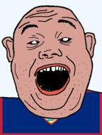 amerimutt black_sclera boat clothes ear flag flag:guam guam hair open_mouth red_shirt soyjak stubble teeth territory transparent_background tree united_states variant:alicia water // 418x555 // 15.8KB