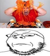 angry beard brainrot deviantart glasses nikocado_avocado noodles red_shirt taco_bell variant:gapejak // 1280x1432 // 1.3MB