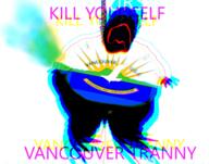 animated black_skin fat flag:vancouver greg_(user) hanging meta:epilepsy_warning nigger obese open_mouth rope soyjak text united_states vancouver_washington vantablack variant:gapejak washington // 1426x1118 // 620.3KB