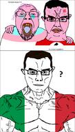 angry chud crying italy obsessed subvariant:muscular_chud tranny variant:bernd variant:chudjak // 855x1508 // 142.3KB